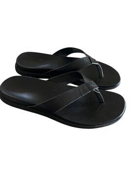 Vionic Elijah Black Leather Sandals 12
